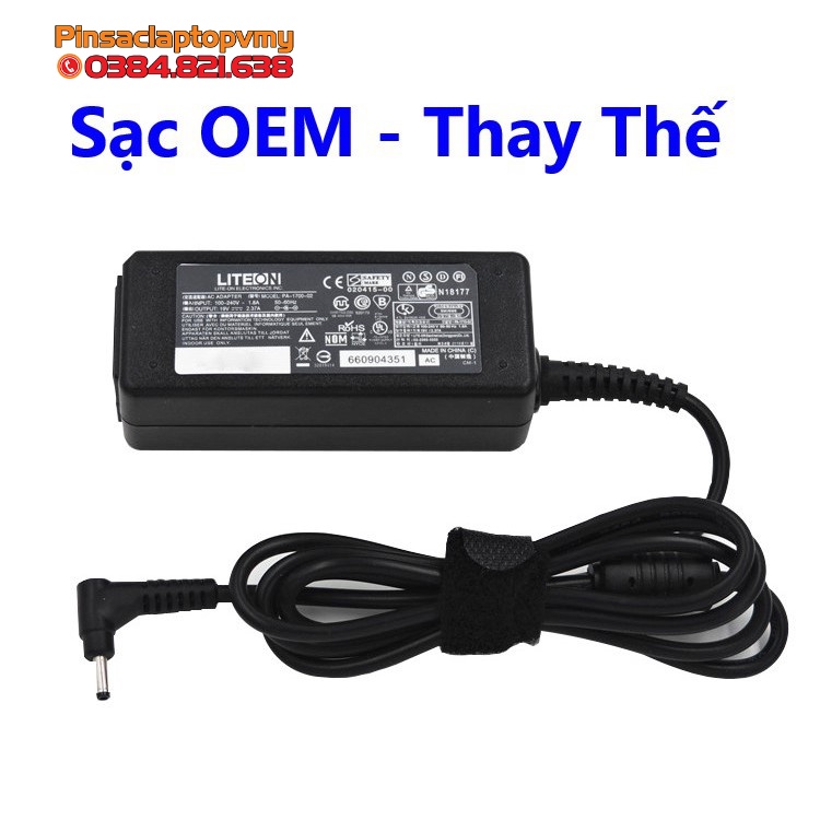 [BH 1 đổi 1] Sạc Adapter Acer 19V-2.37A 2.1A 45W Aspire R 14 R14 R5-471T Switch Alpha 12 SA5-271 SA5-271P