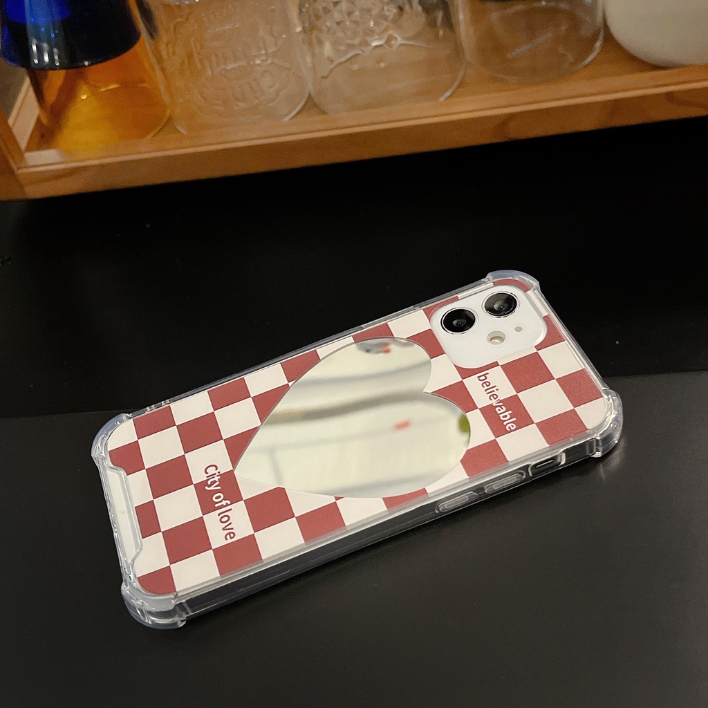 Ốp lưng iphone Ốp Điện Thoại TPU silicone Mặt Gương Thời Trang Cho iPhone 11 pro max X Xr Xs max 7 8 Plus 13 12 pro max Dinuo case/JM-3