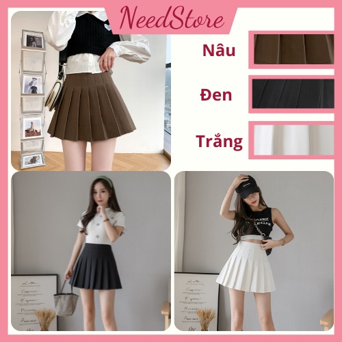 Chân váy tennis xếp ly ngắn dáng xòe chữ A thời trang nữ trẻ trung năng động | BigBuy360 - bigbuy360.vn
