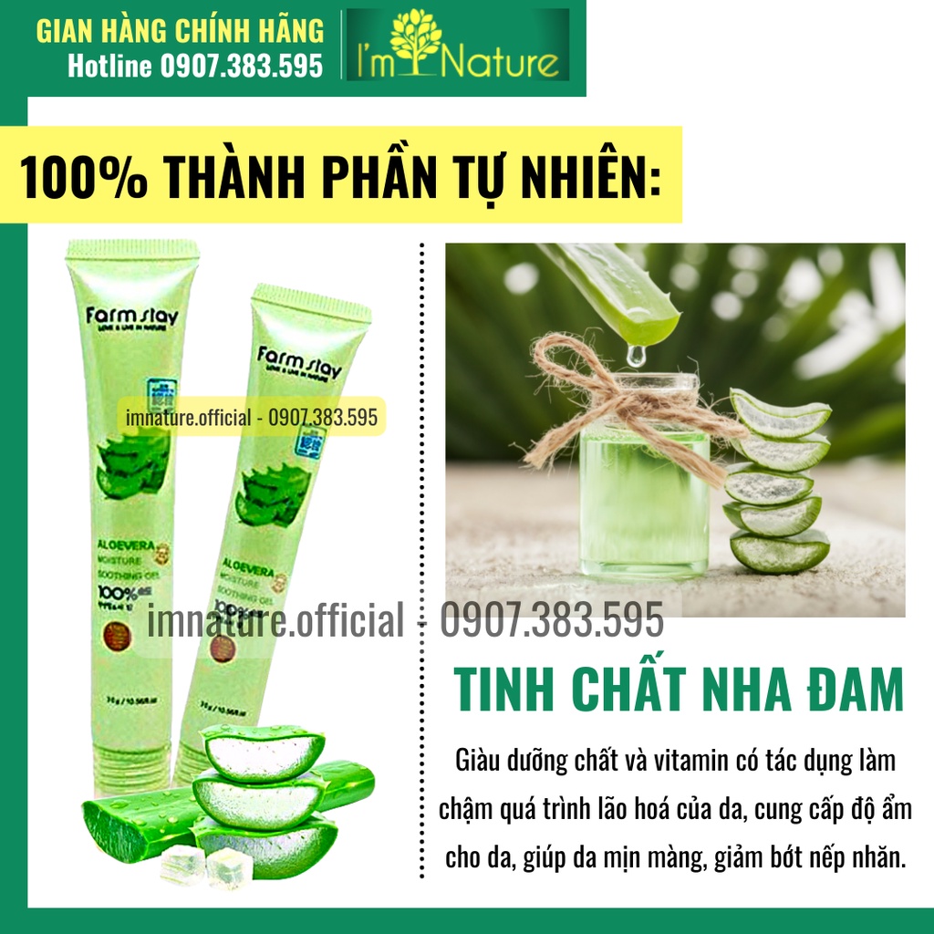 Lăn Mắt Nha Đam Farm Stay Giảm Thâm Quầng Bọng Mắt