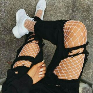 Vớ lưới màu trắng