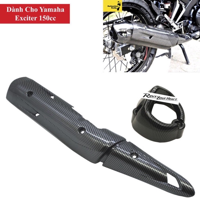 Chụp ốp pô cacbon exciter 150 cực đẹp sịn