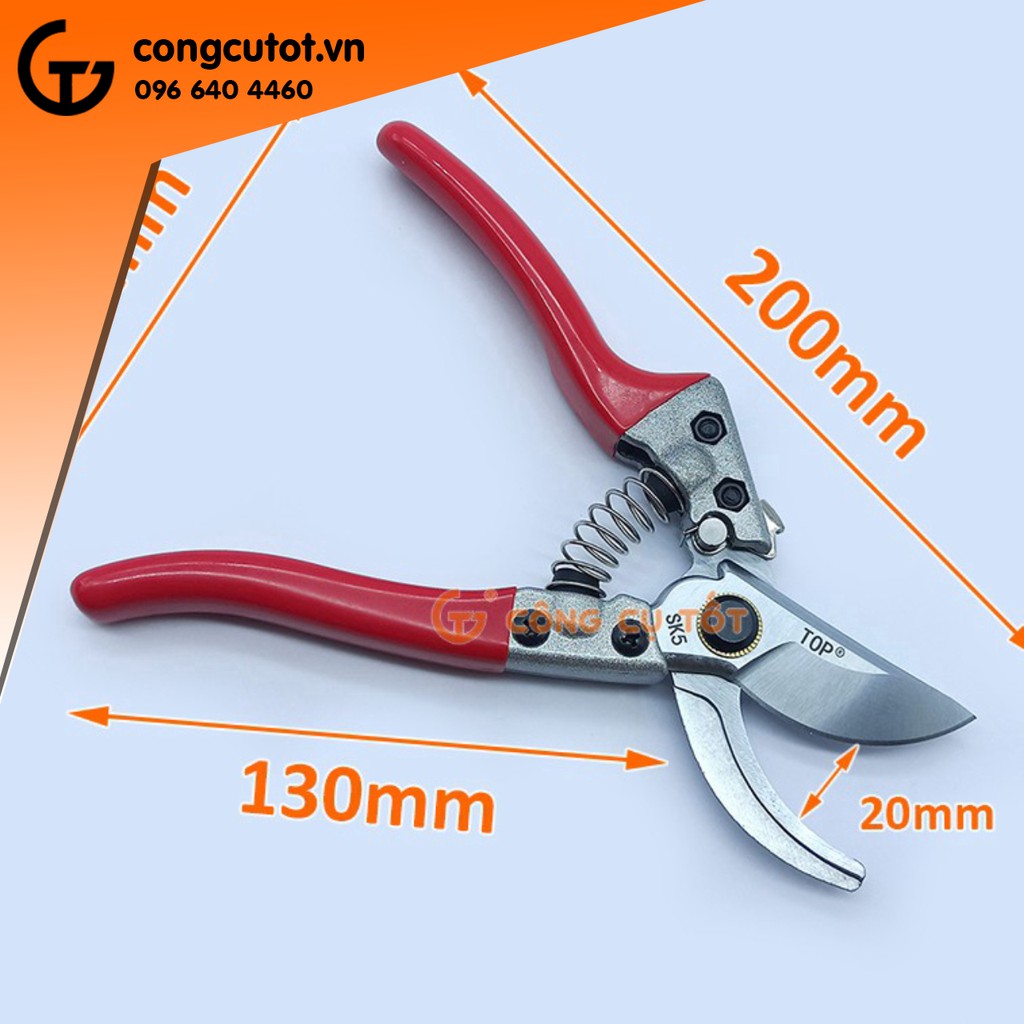 Kéo cắt cành 205mm có ốc chống bửa to để cắt cành cứng