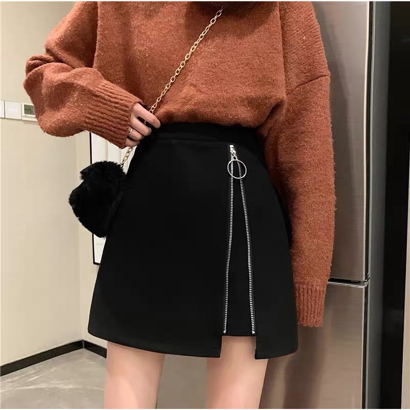 Chân váy chữ A dáng ngắn có kéo khoá ngược Full Size | BigBuy360 - bigbuy360.vn
