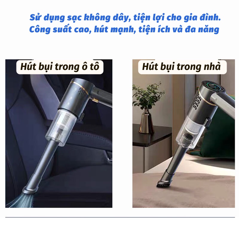 Máy Hút Bụi Mini Máy Hút Bụi Không Dây Cầm Tay Đa Chức Năng Siêu Tiện Dụng Gia.dung.hoang.anh