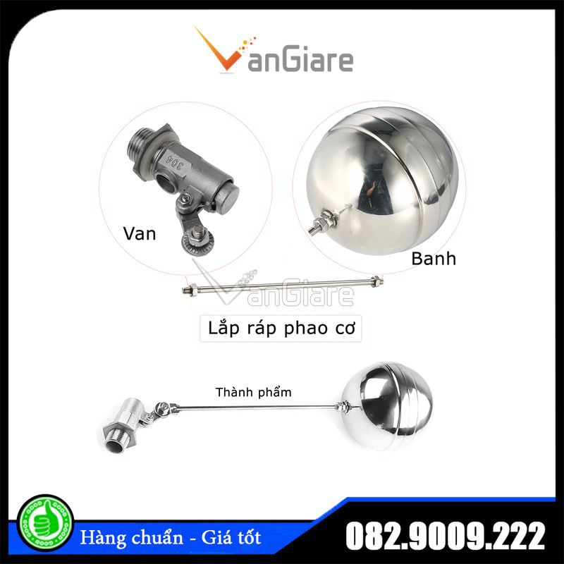 Phao cơ Inox 304 Phi 49 60 (loại tốt)