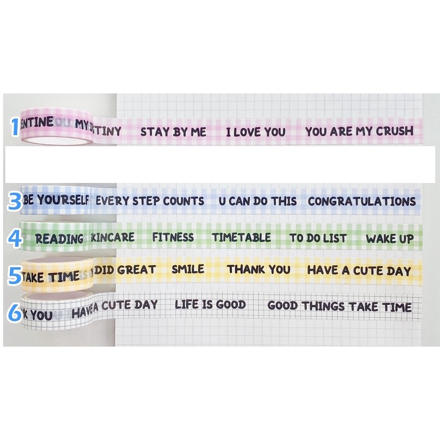 Washi Tape hoạ tiết phong cách Hàn Quốc trang trí sổ tay bullet journal