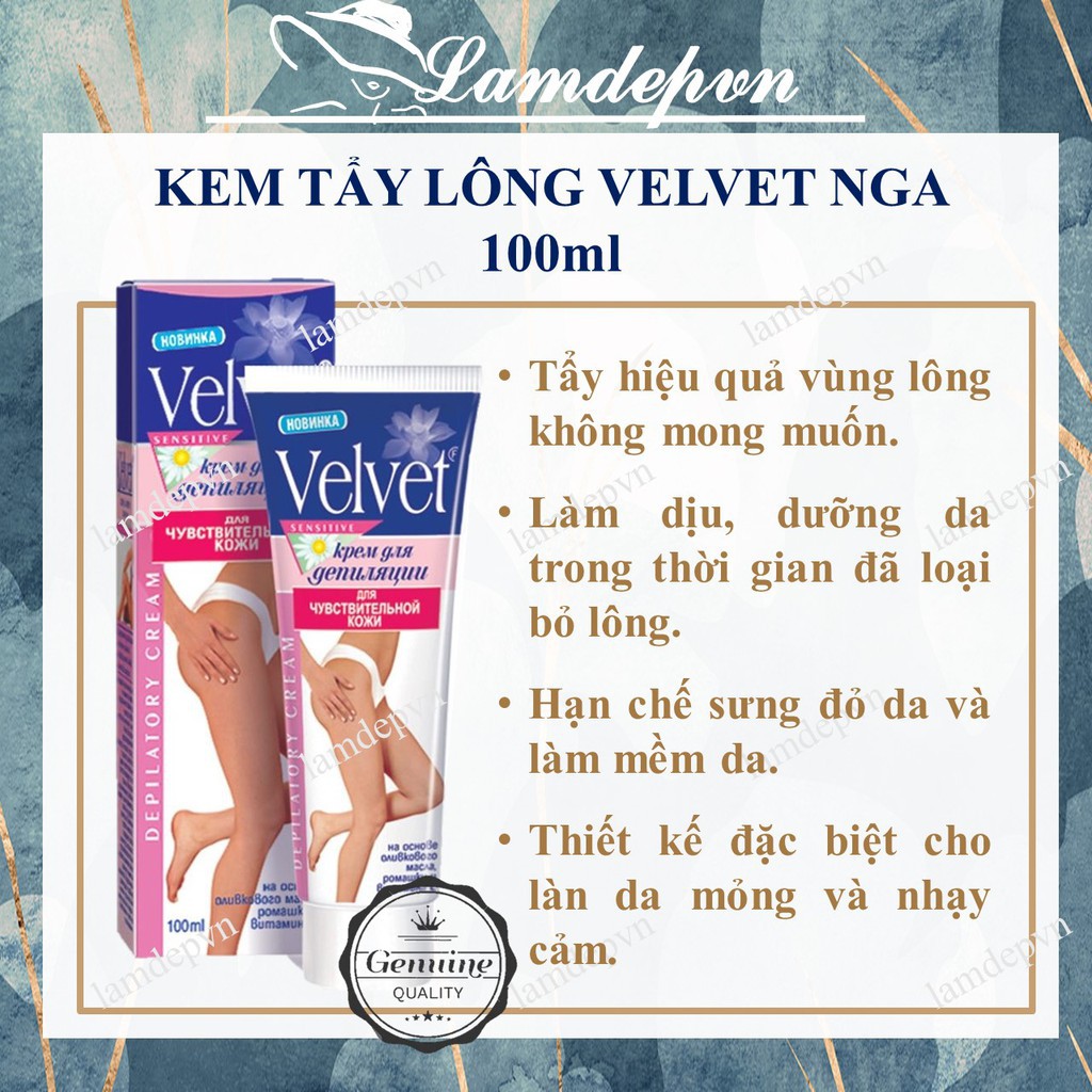 Kem tẩy Lông Velvet Nga CHÍNH HÃNG