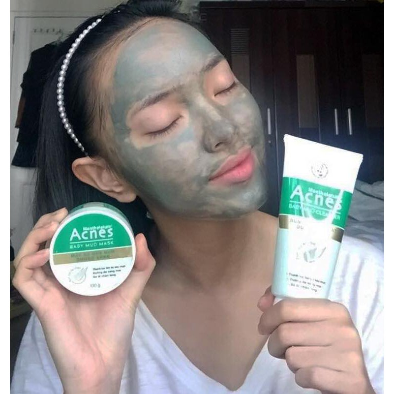 Mặt Nạ Bùn Non Dưỡng Sáng Da Acnes Baby Mud Mask 100g