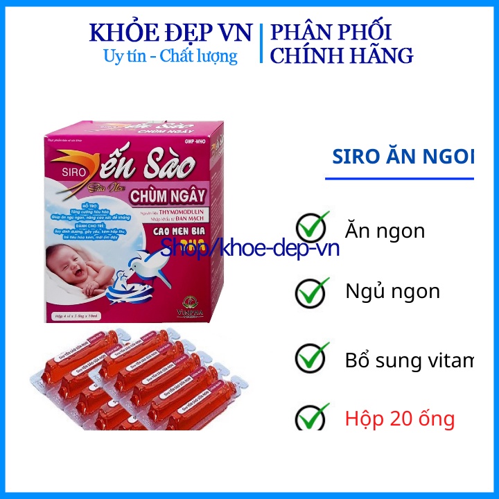 SIRO ĂN NGON YẾN SÀO CHÙM NGÂY – PHÙ HỢP VỚI BÉ ĐANG TRONG GIAI ĐOẠN PHÁT TRIỂN SỨC KHỎE