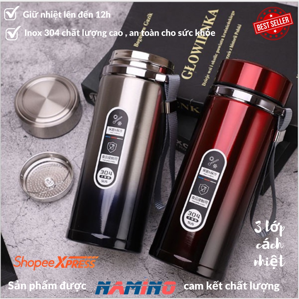 (Sale sập sàn )Bình giữ nhiệt TW BaoL 800ml - 1000ml -1200ml - 1500ml cao cấp inox 304 3 lớp - Cam kết giữ nhiệt đến 12h