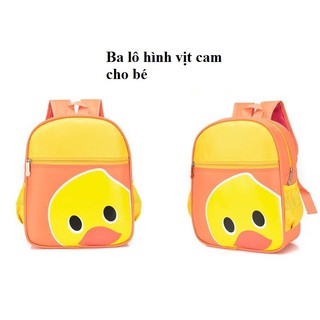 Cặp balo cho bé mẫu giáo và tiểu học hình vịt cam