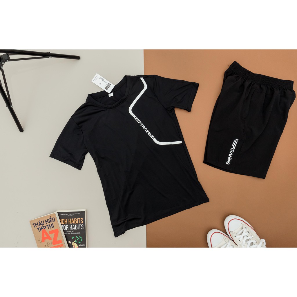 Bộ thể thao nam mùa hè FATINO chất thun lạnh tập gym sport BTT01 | BigBuy360 - bigbuy360.vn
