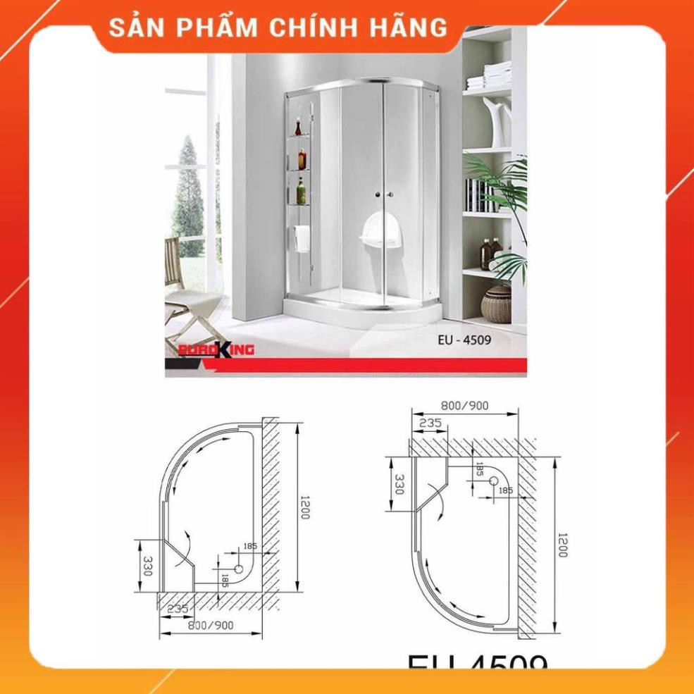 Phòng tắm vách kính nhập khẩu Eroking EU-4509, bồn tắm đứng, cường lực, bảo hành 3 năm