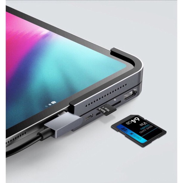 Hub chuyển type-c Baseus 6in1+Audio3.5mm)
