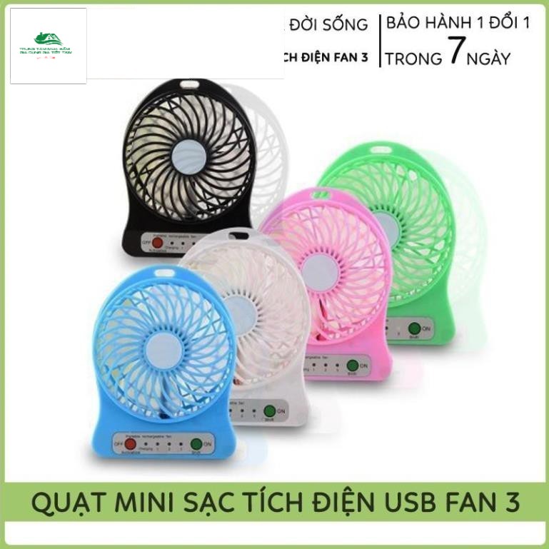 🌥️Bảo Hành 3 Tháng🌥️ Quạt Mini Sạc Tích Điện Để Bàn Cầm Tay 3 Chế Độ Đèn, Siêu Mát, Siêu Tiện Dụng Cho Mùa Hè 2021 T&M