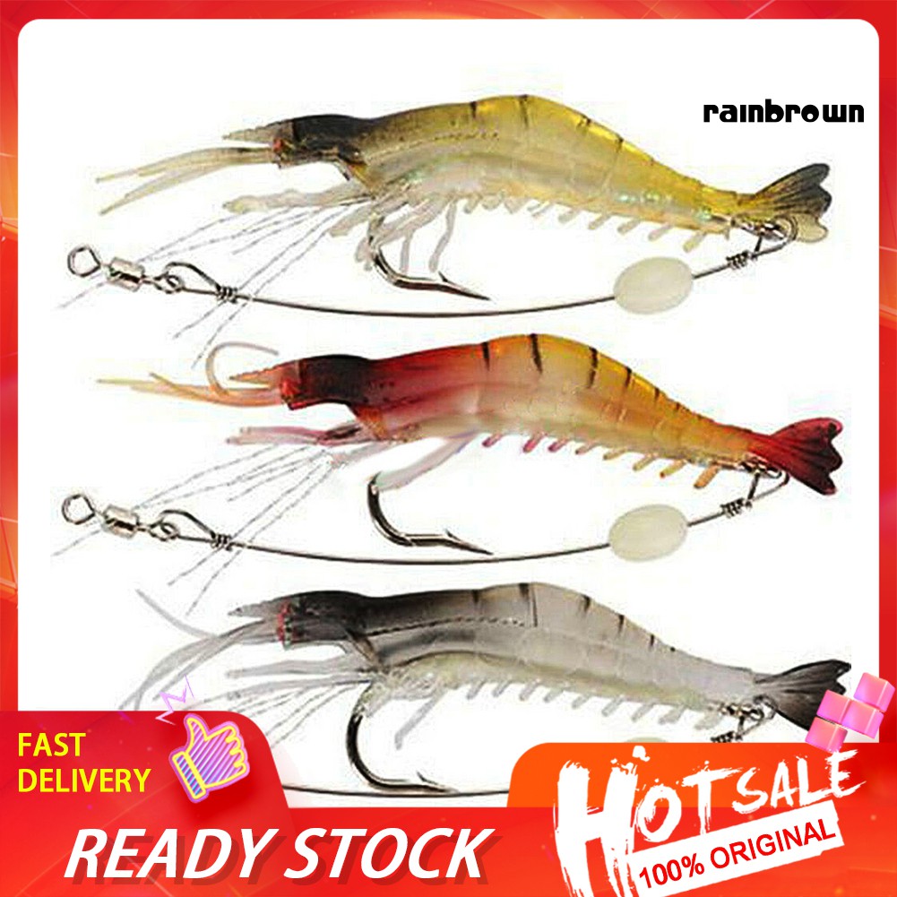 ❖Phụ Kiện Chuyên Dụng Dành Cho YJ YJ YJ❖Set 3 Mồi Giả Nhử Cá Hình Tôm 9cm 6g Bằng Nhựa Gắn Kèm Móc Câu