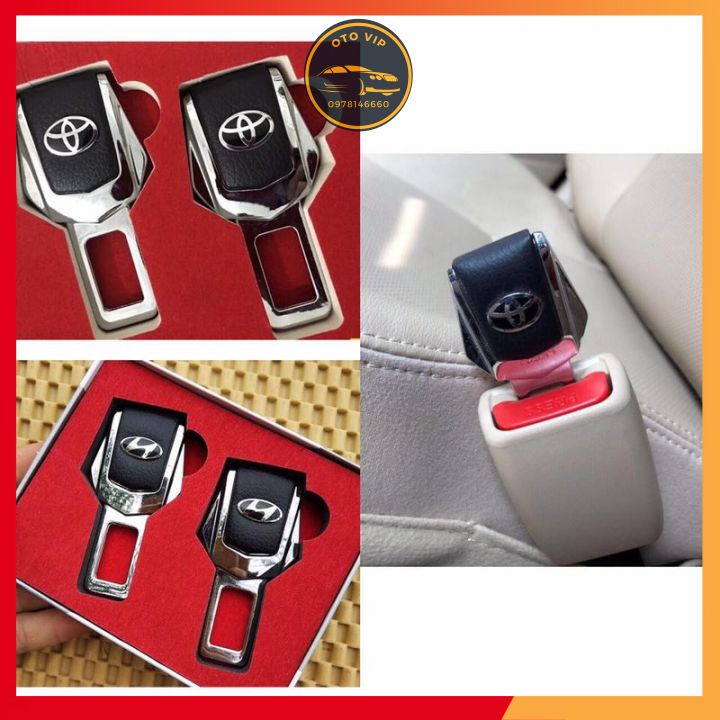 Chốt an toàn cho xe ô tô - đai ngắt chuông cảnh báo có logo hãng xe hyundai, kia, toyota, mazda, honda, ford,...