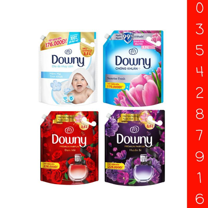 Nước xả vải DOWNY 3,5L túi