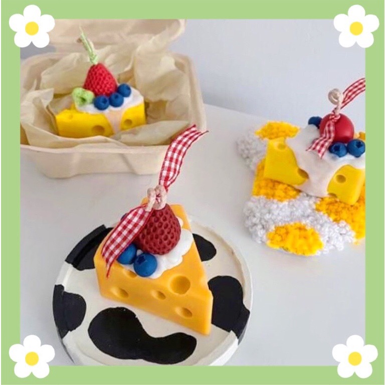 Nến Thơm Cao Cấp Tạo Hình Phô Mai Nhiều Mẫu Siêu Đẹp Trang Trí Phòng | Oube Candle NT73