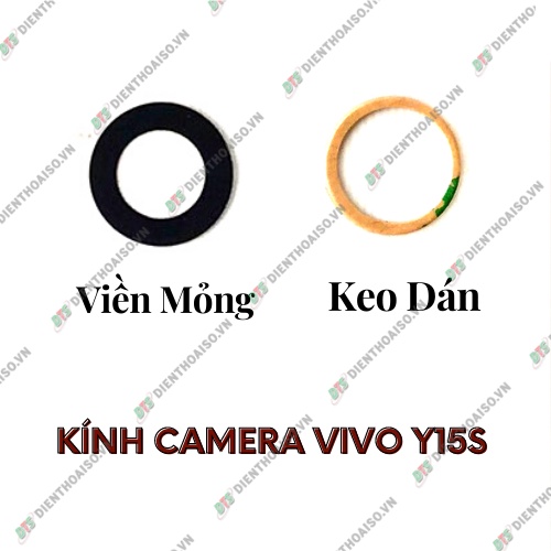 Kính camera vivo y15s kèm keo dán