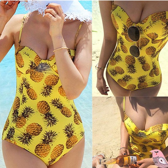 Áo Tắm, Đồ Bơi Váy Đi Biển Liền ,Bikini Họa Tiết Vàng Hoa Du Lịch SAVVY SHOP