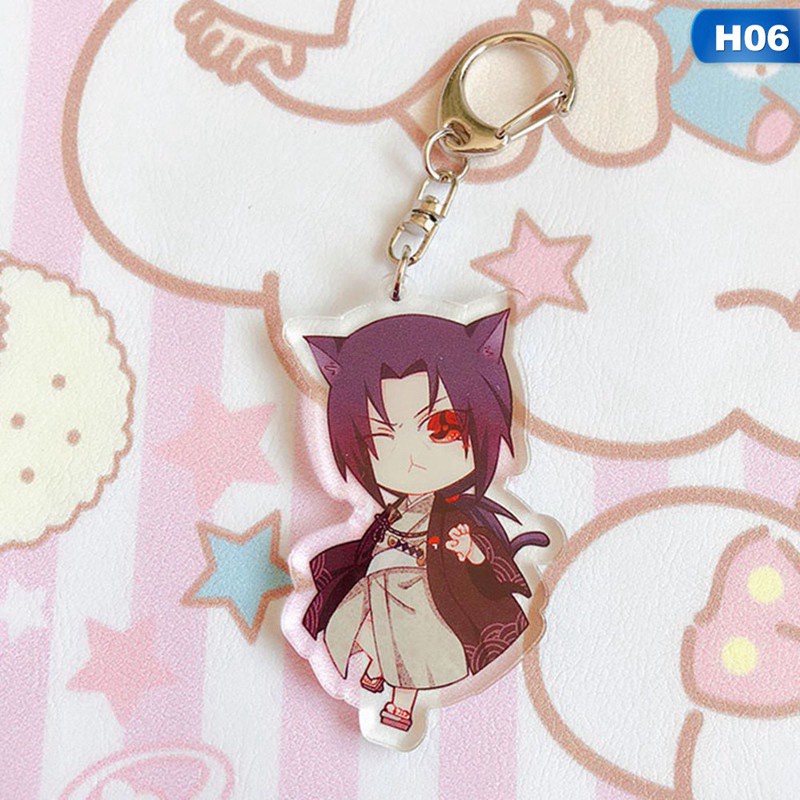 Móc khóa kim loại và acrylic hình nhân vật Sakura Kakashi Itachi trong anime Naruto