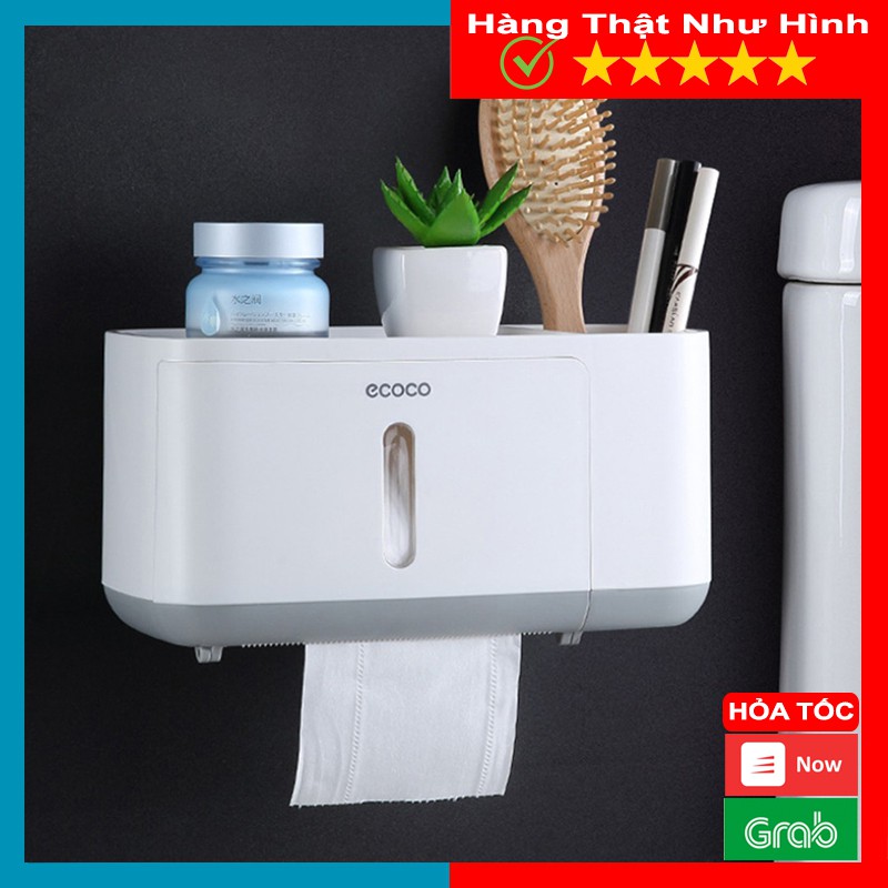 Hộp Đựng Khăn Giấy Dán Tường Cao Cấp Sang Trọng Chất Liệu Nhựa Bền Đẹp Mã 0 ECOCO - MTDDT