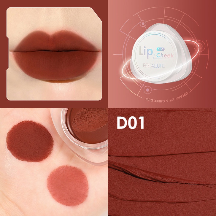 Son nhung MATTE Focallure FA266 có thể làm phấn má hồng dạng kem mềm mịn 5g