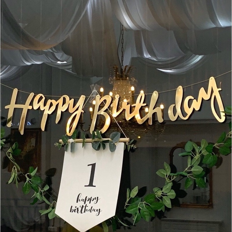 Dây Cờ Chữ happy birthday Trang Trí Tiệc Sinh Nhật