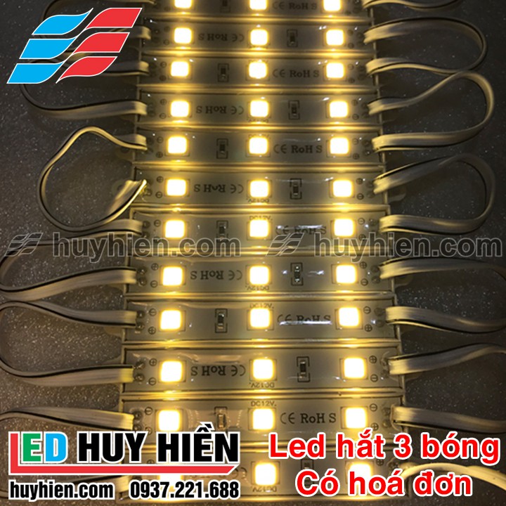 led hắt 3 bóng 7211 led 5054 trắng ấm (vàng nhạt) - vỉ 20 thanh led 3 mắt | BigBuy360 - bigbuy360.vn