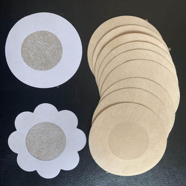 Set 5 cặp dán núm vú bằng vải không dệt dùng một lần (hình hoa/hình tròn) cho nam/nữ