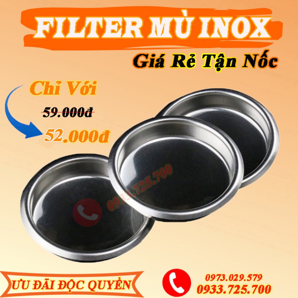Filter Mù Inox, Phin Mù Inox Vệ Sinh Máy Pha Cà Phê, Filter Mù inox - Phụ Kiện & Linh Kiện Máy Pha Cafe.