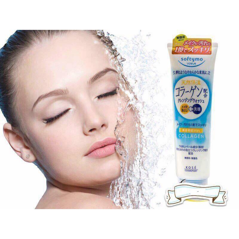 Tẩy trang và Sữa rửa mặt 2 trong 1 KOSÉ COSMEPORT SOFTYMO CLEANSING FOAM COLLAGEN - 190g