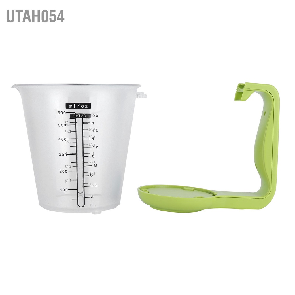 Utah054 Cốc đo điện tử TY ‑ C01 1000g Độ chính xác 0 1g Cân cốc tự động có thể tháo rời cho nhà bếp