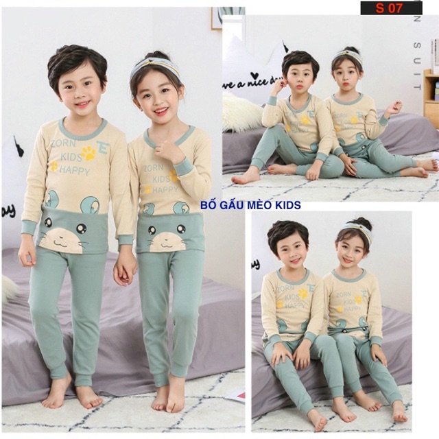 SALE !!! Hàng Xuất Hàn - [Mẫu mới 2019_Bé Gái] Bộ Đồ Cotton Thu Đông Xuất Hàn Cho Bé Gái