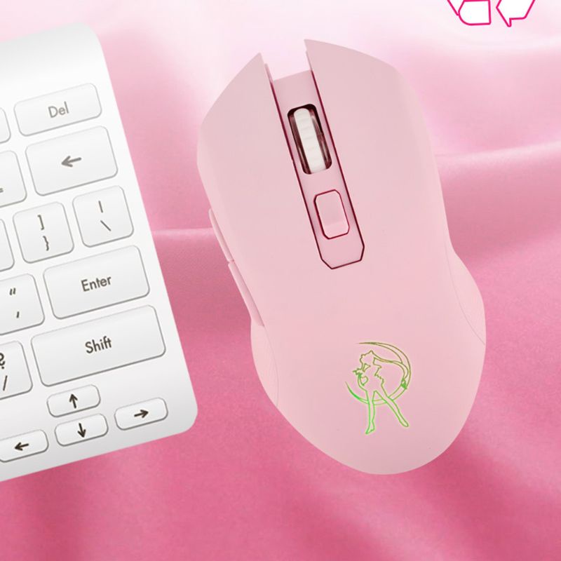 1 Chuột Máy Tính Không Dây 1600DPI 2.4G Có Đèn Nền