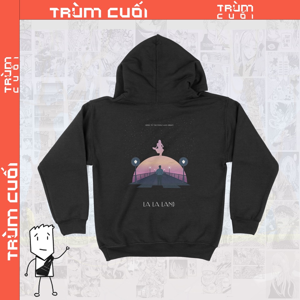 Áo  Hoodie City of Stars - La La Land Unisex Trùm Cuối Cine,  Nỉ Bông 100% 2 màu nam nữ