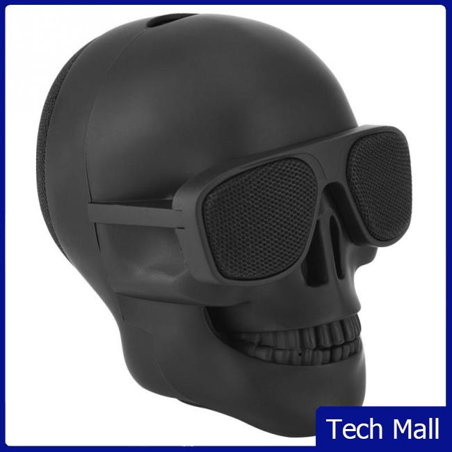 Portable Mini Skull Head Speaker Wireless Bluetooth Stereo Speaker HD Bass Speaker