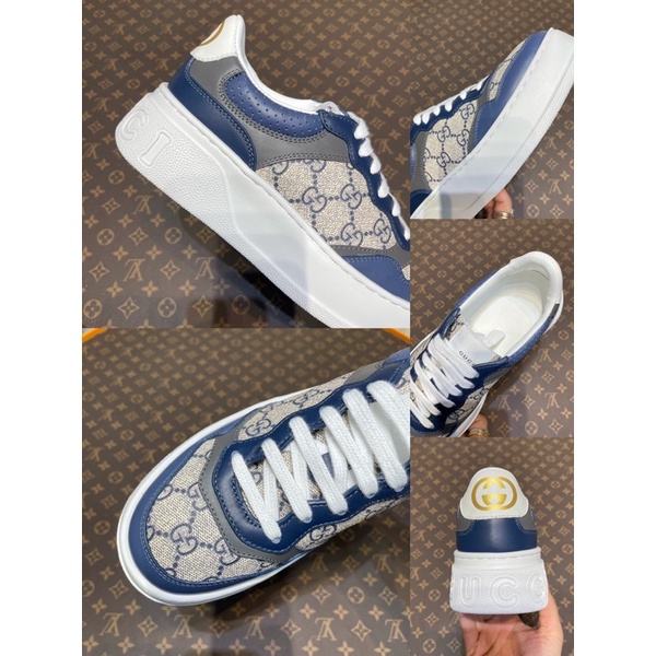 Giày thể thao cho nam và nữ thương hiệu Gucci GC/GG cao cấp mẫu mới vải phối da êm chân thoáng khí