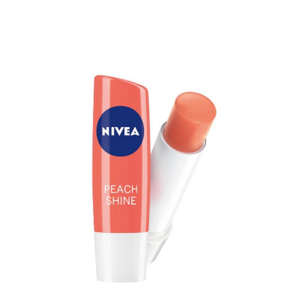 Son dưỡng ẩm Nivea Peach Shine màu cam hương đào (4.8g)