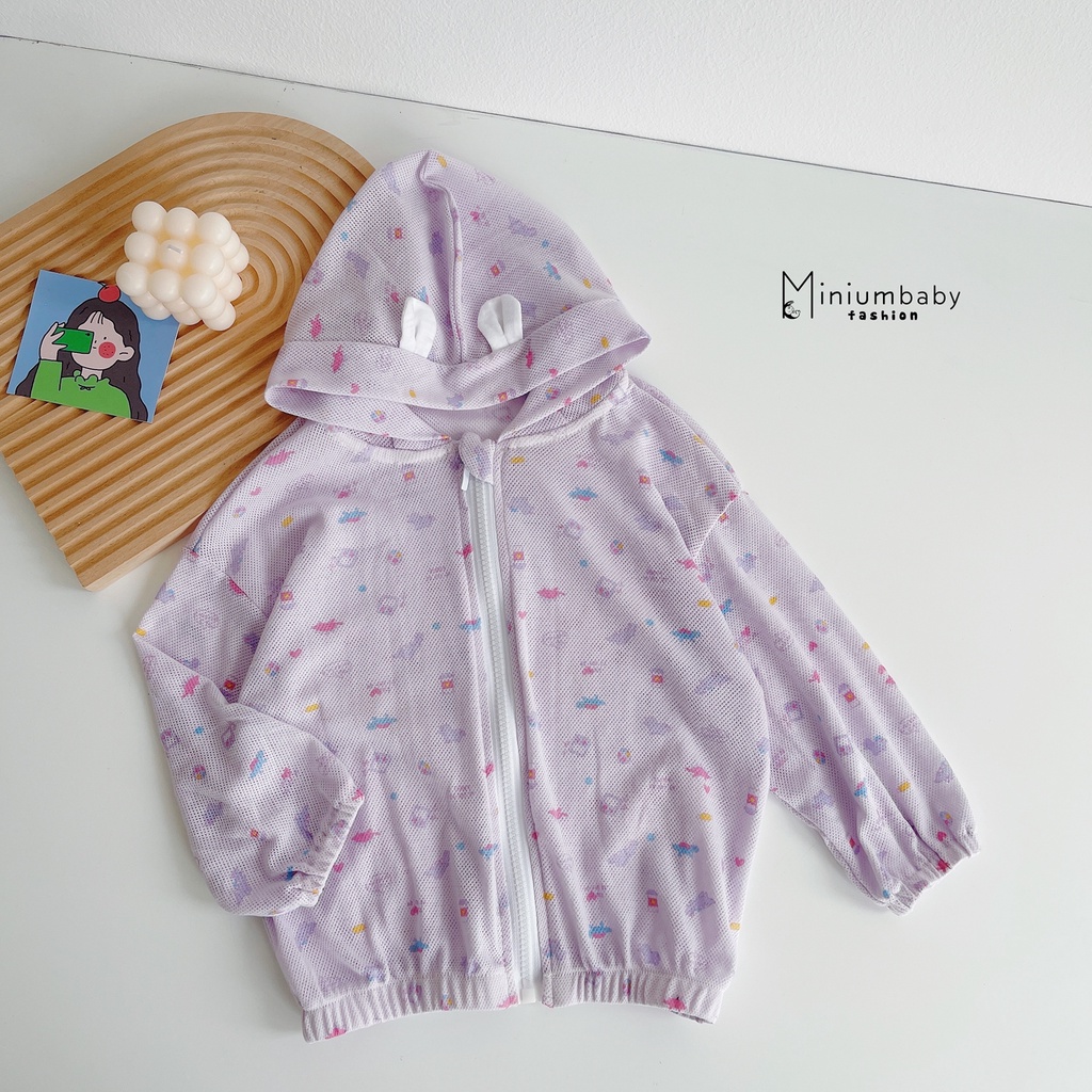 Áo chống nắng thời trang cho bé, áo bé trai/bé gái unisex chất liệu cotton thông hơi MiniumBaby-CN1190