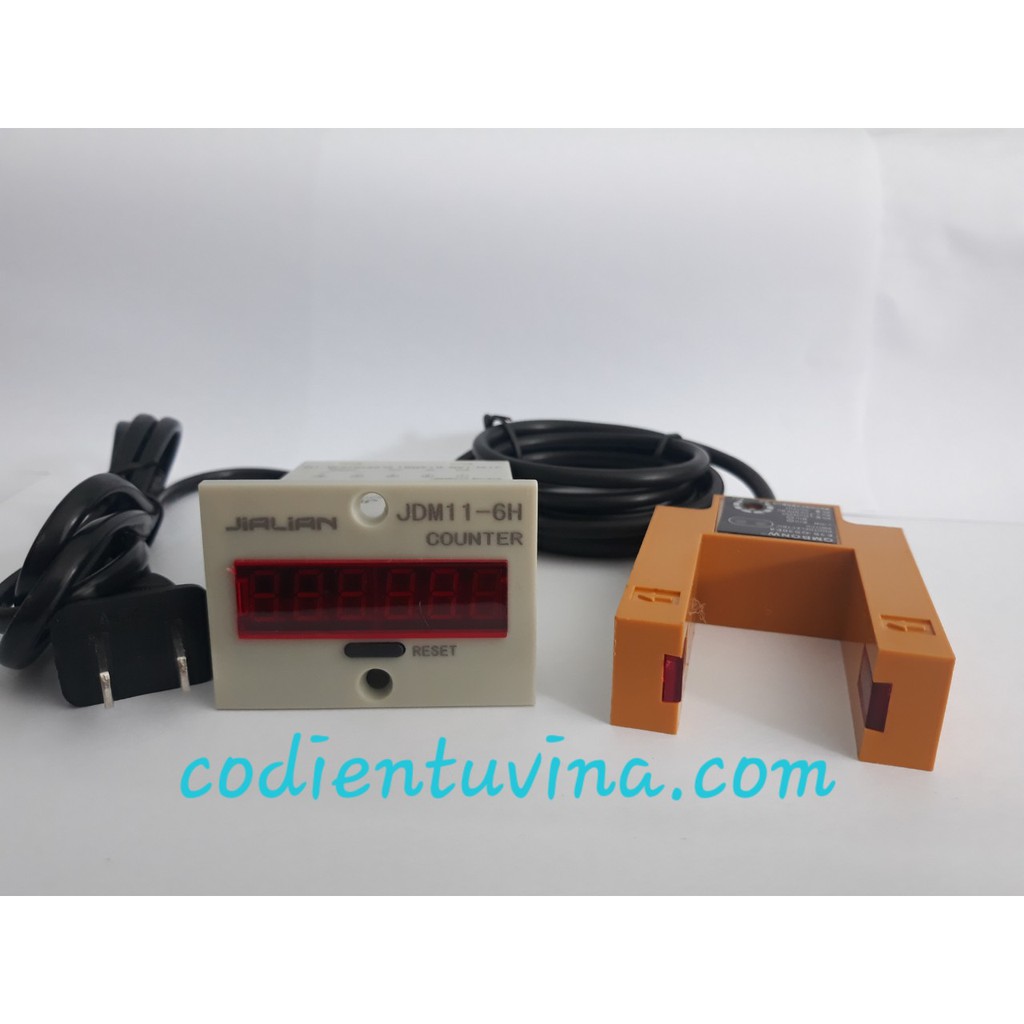 Bộ đếm counter và cảm biến quang chữ U 220VAC