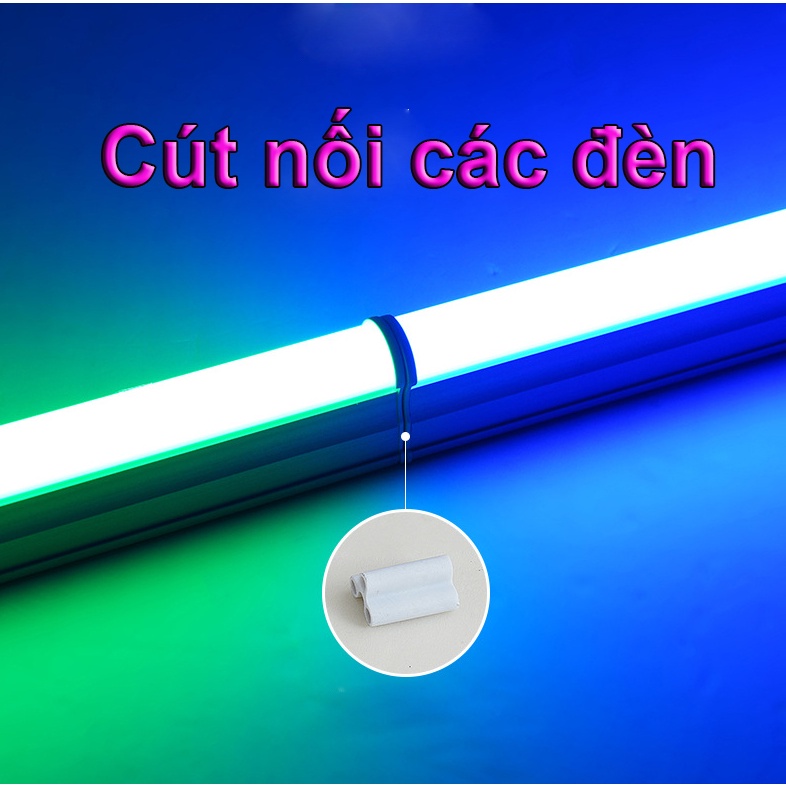 Đèn LED neon Tuýp LED thanh màu T5 Liền Máng Dài 120 cm, Màu Xanh lá, xanh dương, hồng, đỏ (Quay Tiktok)