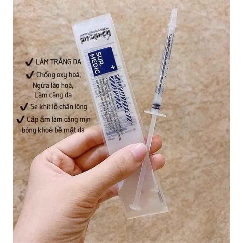 (chính hãng) Tinh chất giảm thâm trắng da Sur.medic Super Glutathion 100TM