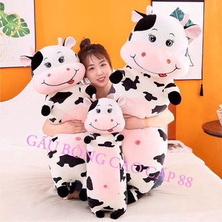 Sỉ Lẻ  - Gấu bông gối ôm bò sữa vải nhung cao cấp 100% bông gòn bao xinh