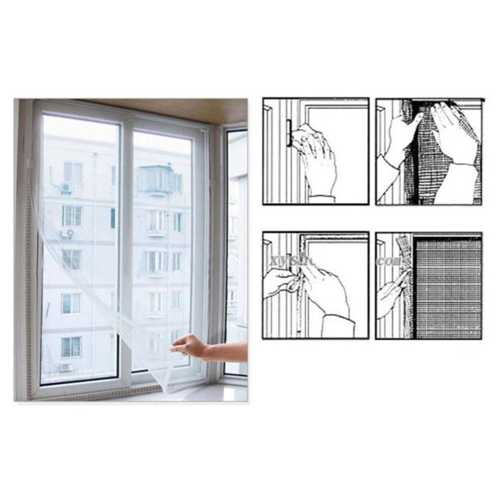 Lưới dán cửa sổ chống muỗi 130x150cm (Trắng).89