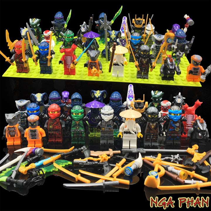 Bộ 24 Ninja Đại Chiến Người Rắn Cực Khủng Ninjago Đồ Chơi Xếp Hình Lắp Ráp Lego Lele Prck