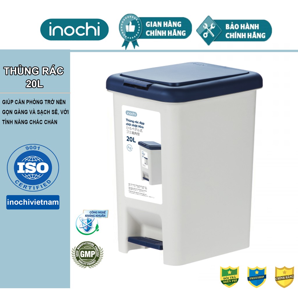 Thùng rác có lõi bên trong 5L,10L,20L,30L- INOCHI đựng Rác Văn Phòng, Khách sạn, Gia Đình, trong nhà và ngoài hành lang