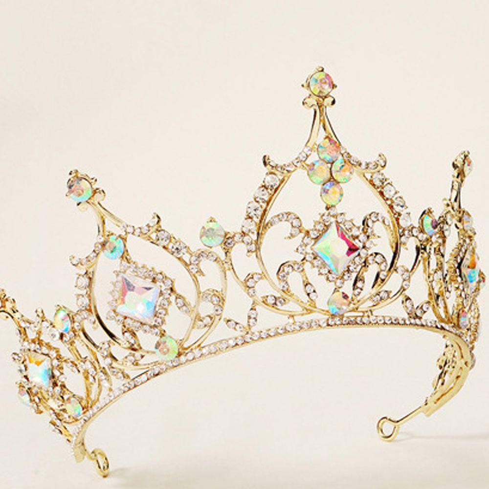 Vương Miện Công Chúa Nhiều Màu Sắc Phong Cách Vintage|Vương Miện Đội Đầu Kiểu Dáng Dễ Thương Xinh Xắn